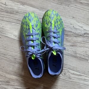 Puma Soccer Cleats - Blue and Neon Green